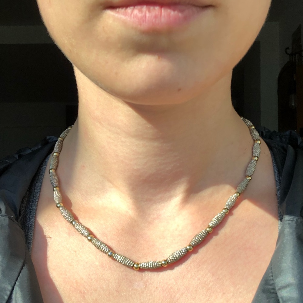 Vintage Silver Toned Adjustable Choker